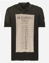 Cotton round-neck T-shirt with Re-Edition patch - | Dolce & Gabbana