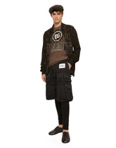 Washed cotton round-neck T-shirt with DG print - | Dolce & Gabbana