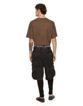 Washed cotton round-neck T-shirt with DG print - | Dolce & Gabbana