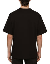 COTTON T-SHIRT WITH DG LOGO PRINT - | Dolce & Gabbana