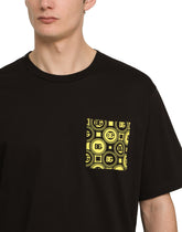 COTTON T-SHIRT WITH DG LOGO PRINT - | Dolce & Gabbana