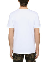 COTTON T-SHIRT WITH CAMOUFLAGE PRINT HEART - | Dolce & Gabbana