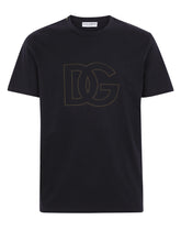 COTTON T-SHIRT WITH DG LOGO PRINT - | Dolce & Gabbana
