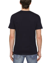 COTTON T-SHIRT WITH DG LOGO PRINT - | Dolce & Gabbana