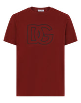 COTTON T-SHIRT WITH DG LOGO PRINT - | Dolce & Gabbana