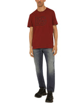COTTON T-SHIRT WITH DG LOGO PRINT - | Dolce & Gabbana