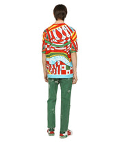 Cotton T-shirt with carretto print - | Dolce & Gabbana