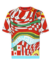 Cotton T-shirt with carretto print - | Dolce & Gabbana