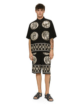 Coin print serafino crêpe de chine T-shirt - | Dolce & Gabbana