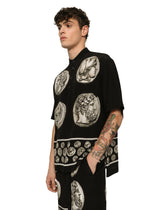 Coin print serafino crêpe de chine T-shirt - | Dolce & Gabbana