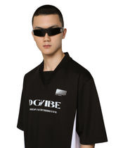Printed triacetate T-shirt with DGVIB3 embroidery - | Dolce & Gabbana
