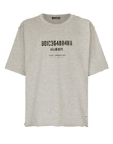 Cotton interlock T-shirt with logo print - | Dolce & Gabbana