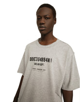 Cotton interlock T-shirt with logo print - | Dolce & Gabbana