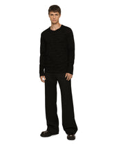 Cotton T-shirt with flocked Dolce&Gabbana logo - | Dolce & Gabbana