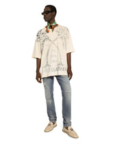 Short-sleeved cotton T-shirt with banana tree print - | Dolce & Gabbana