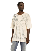Short-sleeved cotton T-shirt with banana tree print - | Dolce & Gabbana