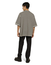 Striped short-sleeved T-shirt with logo - | Dolce & Gabbana