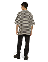 Striped short-sleeved T-shirt with logo - | Dolce & Gabbana