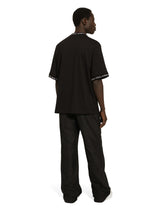 Short-sleeved cotton T-shirt with all-over logo - | Dolce & Gabbana