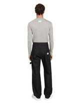 Long-sleeved slim-fit T-shirt with Marina print - | Dolce & Gabbana