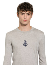 Long-sleeved slim-fit T-shirt with Marina print - | Dolce & Gabbana
