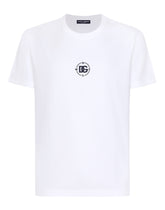 Short-sleeved cotton T-shirt with Marina print - | Dolce & Gabbana