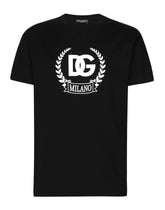 Short-sleeved cotton T-shirt with DG print - | Dolce & Gabbana