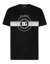 Short-sleeved cotton T-shirt with DG print - | Dolce & Gabbana