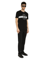 Short-sleeved cotton T-shirt with DG print - | Dolce & Gabbana