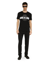 Short-sleeved cotton T-shirt with DG print - | Dolce & Gabbana