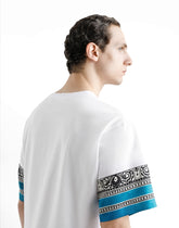 Cotton T-shirt with bandanna-print details - | Dolce & Gabbana