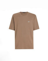 Cotton T-shirt with tag - | Dolce & Gabbana