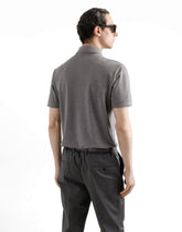 Cotton polo-shirt with logo tag - | Dolce & Gabbana