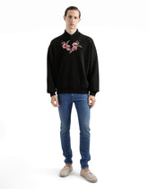 Cotton polo-shirt with floral patch - | Dolce & Gabbana
