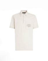 Cotton polo-shirt with embroidery - | Dolce & Gabbana