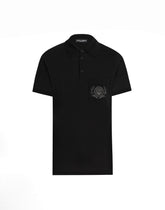 Cotton polo shirt with embroidery - | Dolce & Gabbana