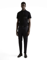 Cotton polo shirt with embroidery - | Dolce & Gabbana