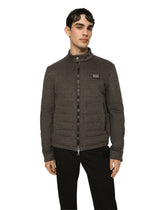 Stretch jersey jacket with branded tag - | Dolce & Gabbana