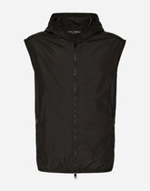 Hooded jersey jacket and nylon vest - | Dolce & Gabbana