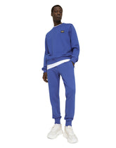 Jersey sweatshirt with branded tag - | Dolce & Gabbana