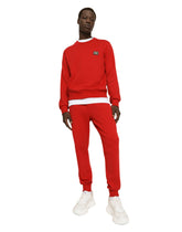 Jersey sweatshirt with branded tag - | Dolce & Gabbana