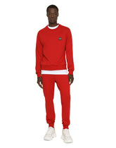 Jersey sweatshirt with branded tag - | Dolce & Gabbana