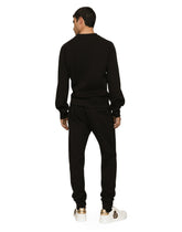 Cotton jersey sweatshirt with embroidery - | Dolce & Gabbana