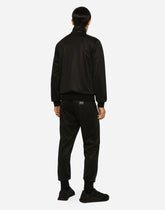Technical jersey sweatshirt with branded tag - | Dolce & Gabbana