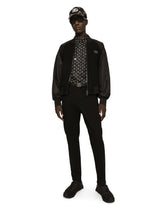 Nylon and wool jacket with branded tag - | Dolce & Gabbana