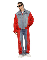 Washed denim and technical jersey jacket - | Dolce & Gabbana
