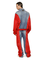 Washed denim and technical jersey jacket - | Dolce & Gabbana