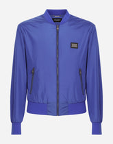 Nylon jacket with branded tag - | Dolce & Gabbana