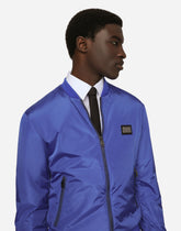 Nylon jacket with branded tag - | Dolce & Gabbana