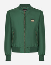 Nylon jacket with branded tag - | Dolce & Gabbana